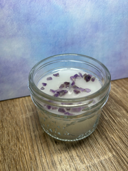 Bougie artisanale améthyste